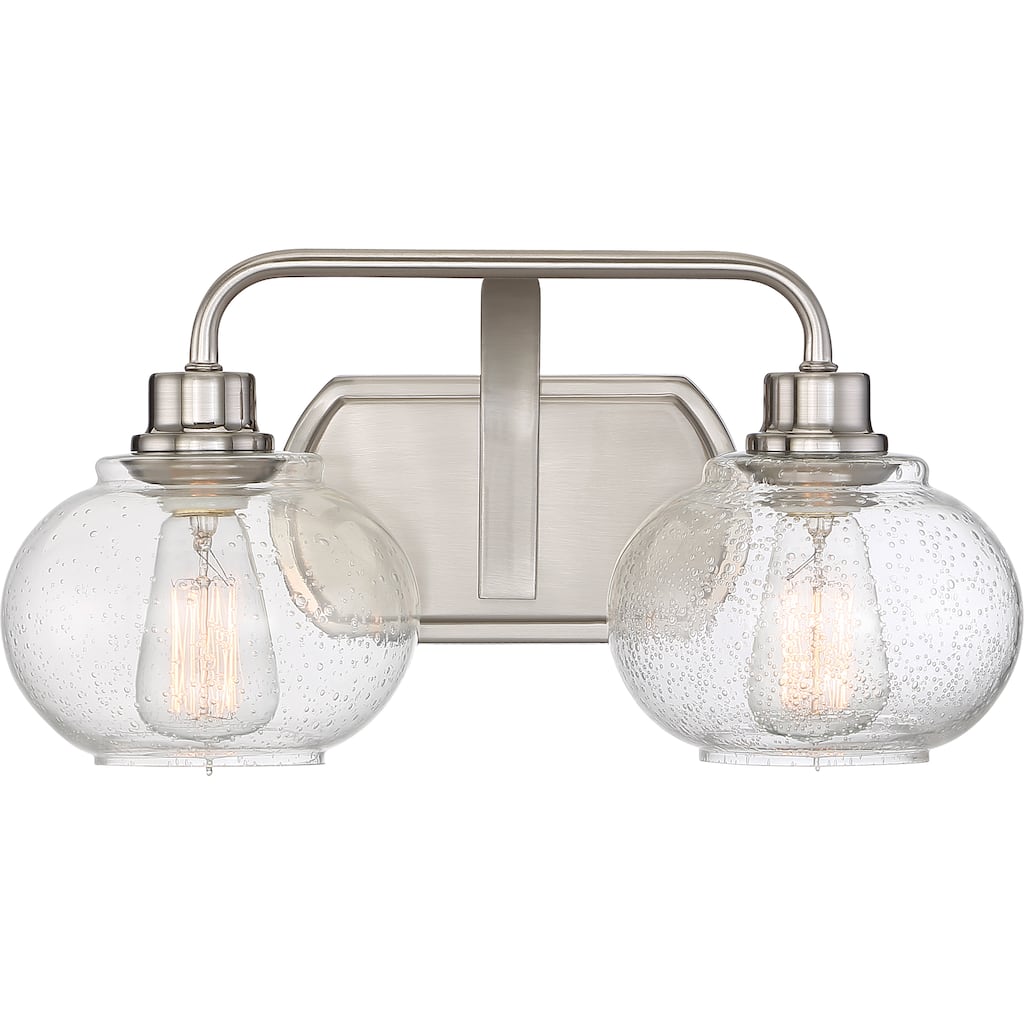 Quoizel Trilogy 2-Light Brushed Nickel Vanity Light