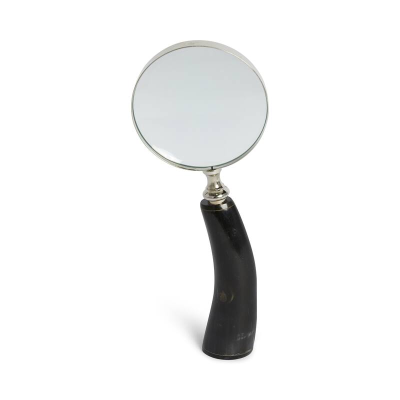Horn Nickel-plated Handle Magnifying Glass