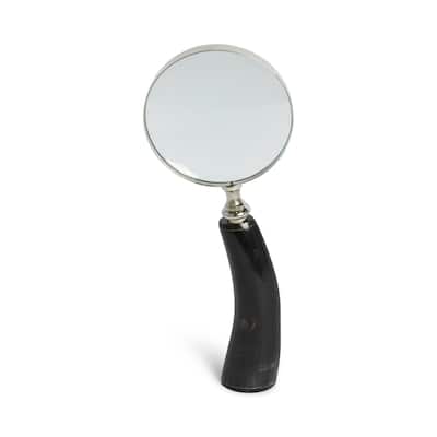 Horn Nickel-plated Handle Magnifying Glass