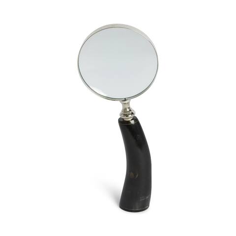 Horn Nickel-plated Handle Magnifying Glass