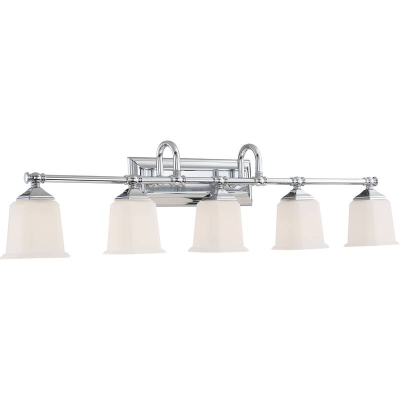 Quoizel Nicholas Silver Steel/Glass Light Fixture