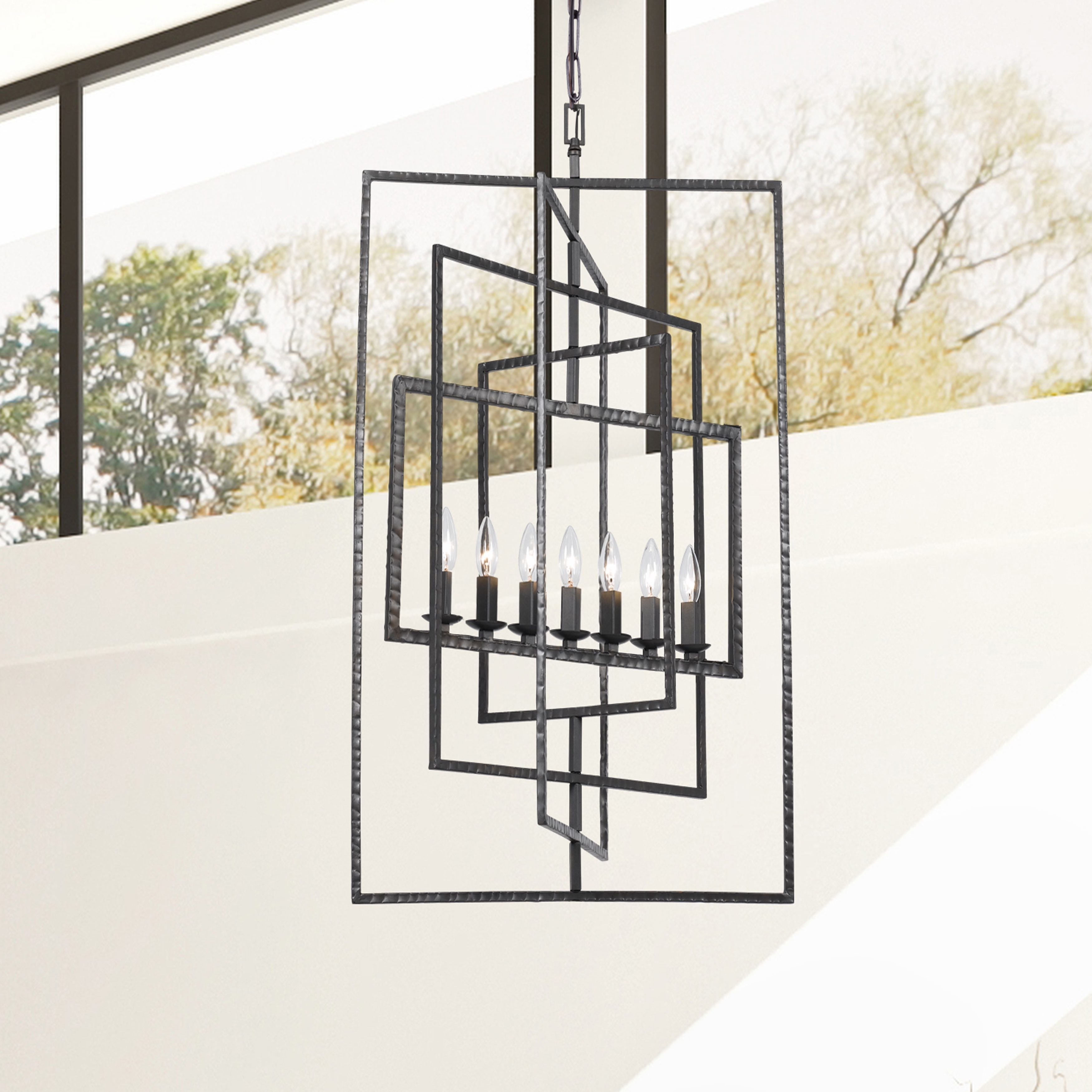 Crystorama Capri Collection Raw Steel 7-light Chandelier - Chandeliers For Bedrooms by Overstock.com