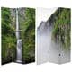 preview thumbnail 1 of 5, Double Sided Mountaintop Waterfall 6-foot Tall Canvas Room Divider