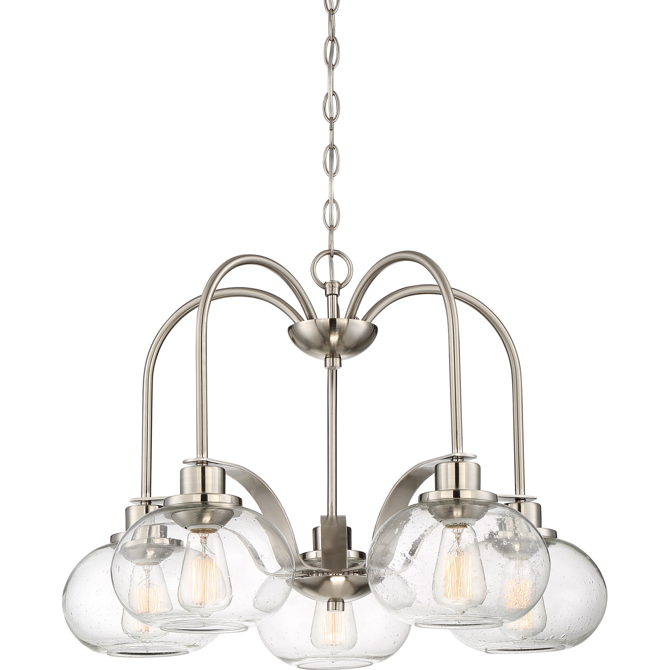 Quoizel Trilogy 5-light Dinette Chandelier (Brushed Nickel) - Chandeliers For Bedrooms by Overstock.com