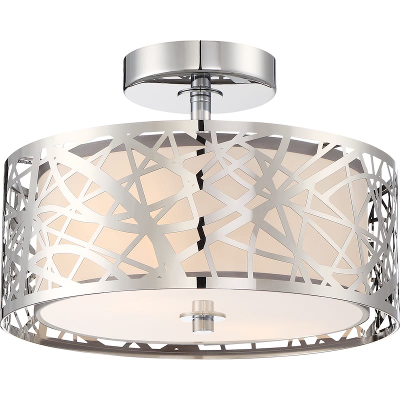 Quoizel Platinum Collection Abode Flush-mount Pendant - Silver