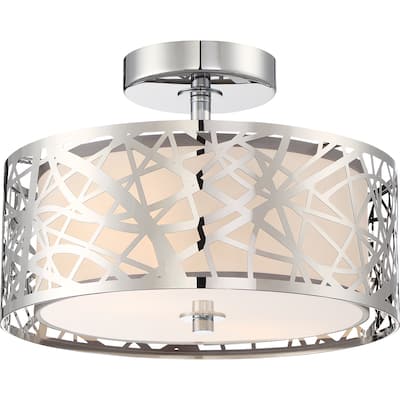 Quoizel Platinum Collection Abode Flush-mount Pendant - Silver