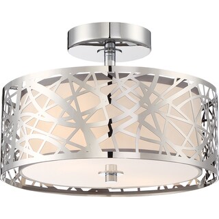 Quoizel Platinum Collection Abode Flush-mount Pendant - Silver