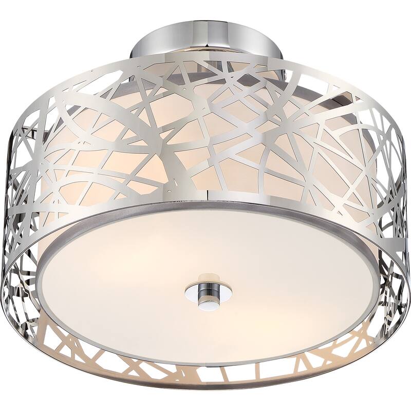 Quoizel Platinum Collection Abode Flush-mount Pendant - Silver