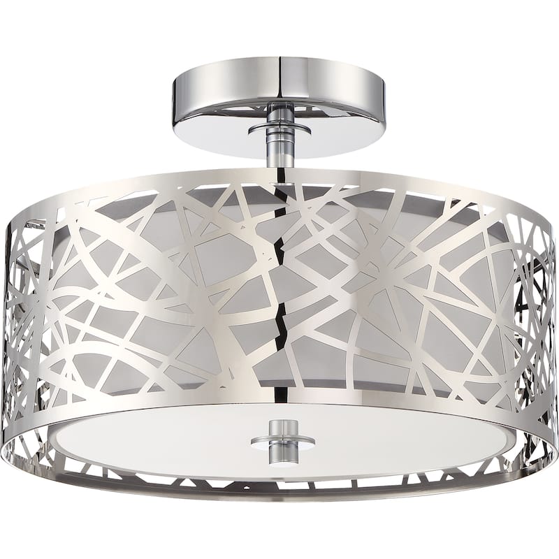 Quoizel Platinum Collection Abode Flush-mount Pendant - Silver