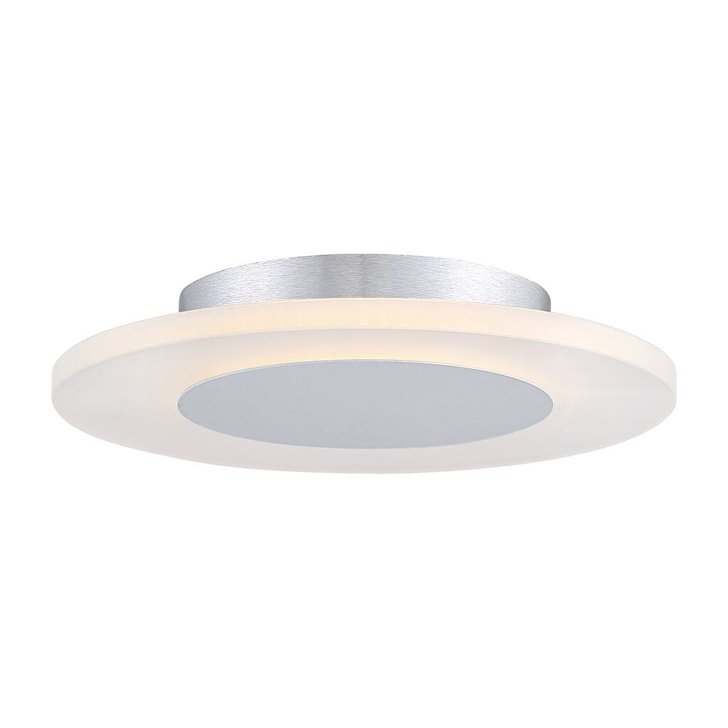 Quoizel Platinum Collection Aglow White Steel LED Flush Mount Light