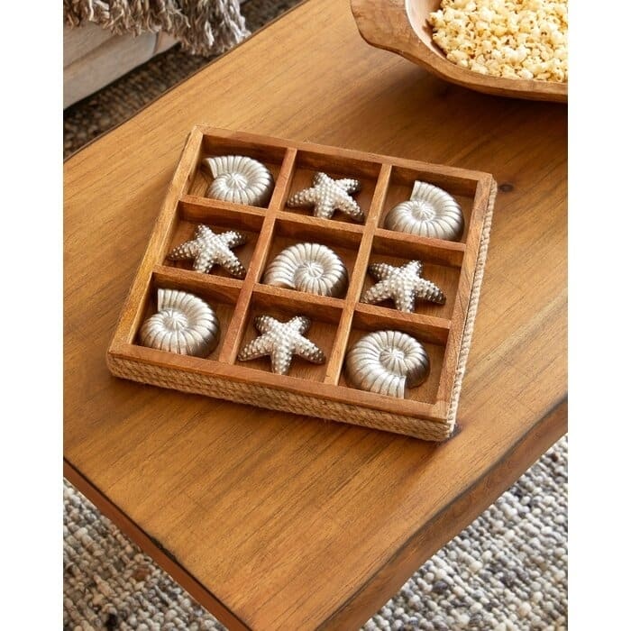Natural and Plated Nickel Shelled Tic Tac Toe
