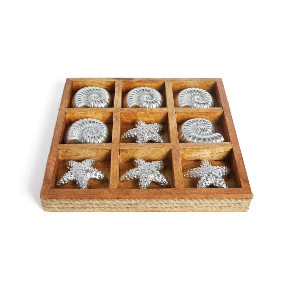 Natural and Plated Nickel Shelled Tic Tac Toe