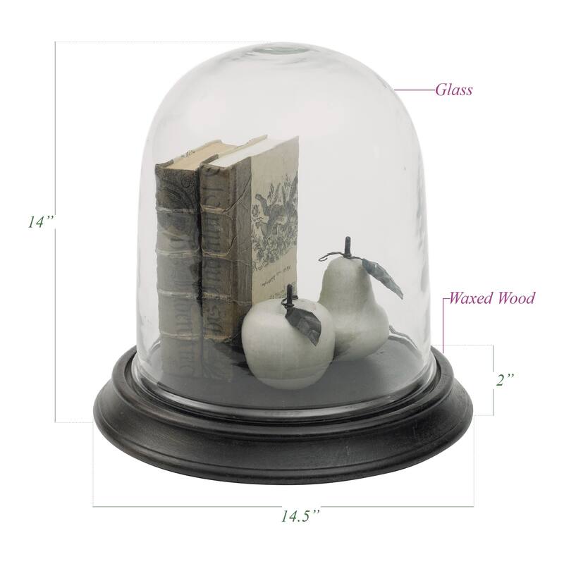 Clear Hand Stained Glass Cloche