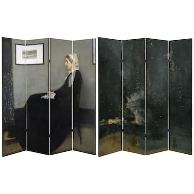 Double Sided Works of Whistler 6-foot Tall Canvas Room Divider