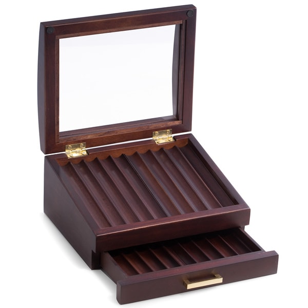 Walnut Wood 19-pen Box