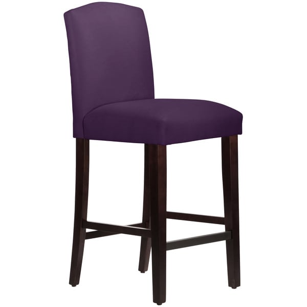 Skyline Furniture Purple Velvet Polyurethane Polyester Rubberwood Skyline Furniture Purple Velvet Polyurethane Polyester Rubberwood Arched Barstool