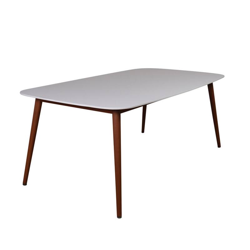 Amazonia Hawaii White Wood/Resin 9-piece Rectangular Indoor Dining Set