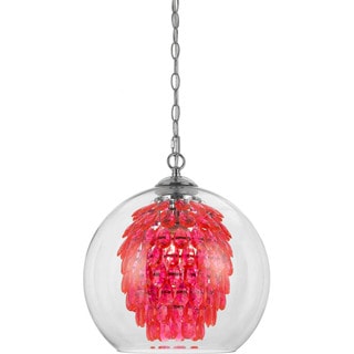 Elements Hot Pink Glitzy Chandelier (Hot Pink) - Chandeliers For Bedrooms by Overstock.com