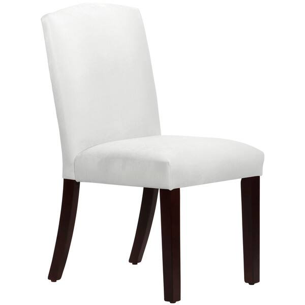 Skyline Furniture Camel Back Dining Chair in Velvet White Overstock