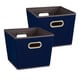 preview thumbnail 1 of 11, Household Essentials Multicolor Medium Tapered Fabric Storage Bins (Set of 2)