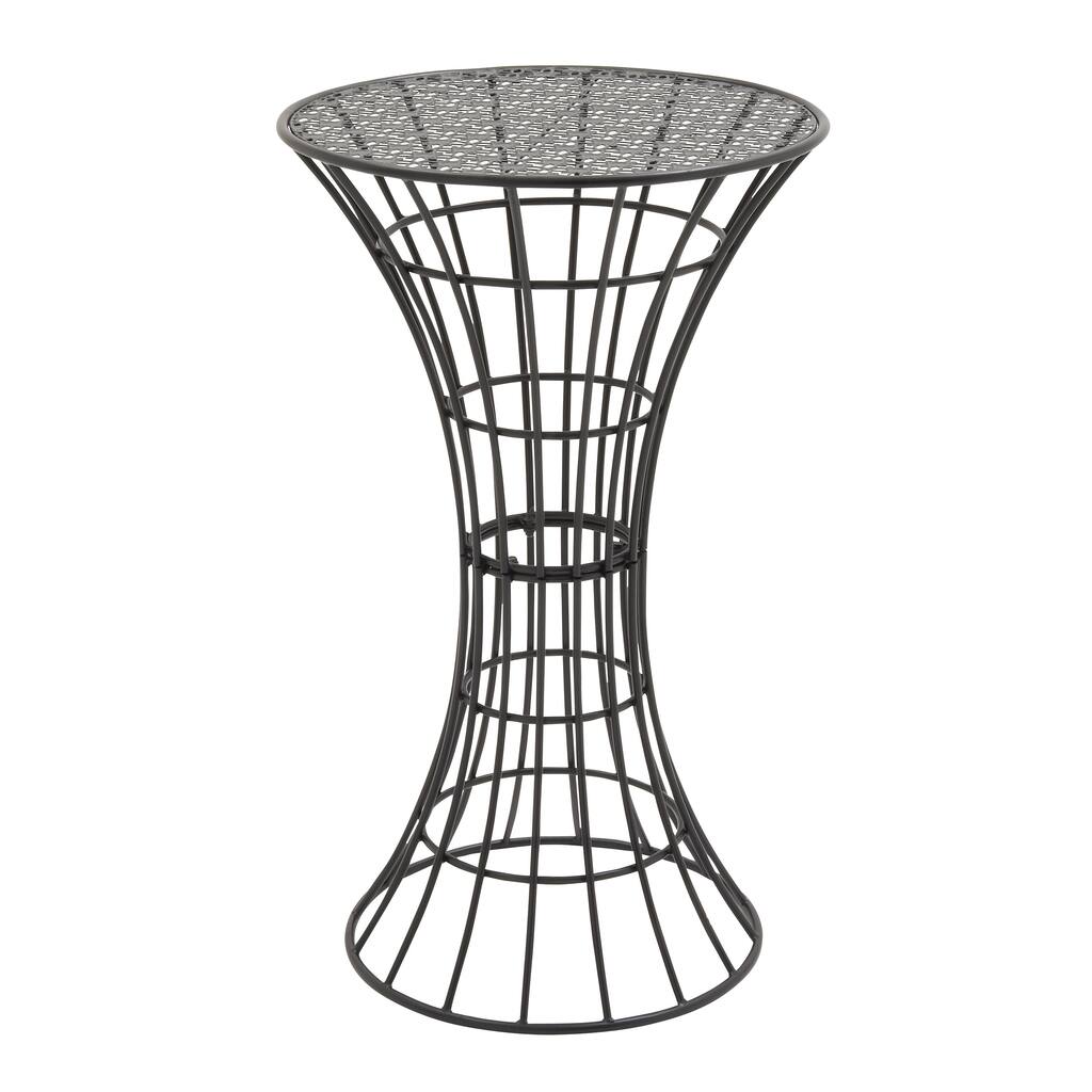 Black Metal 24-inch-wide x 39-inch-high Bar Table