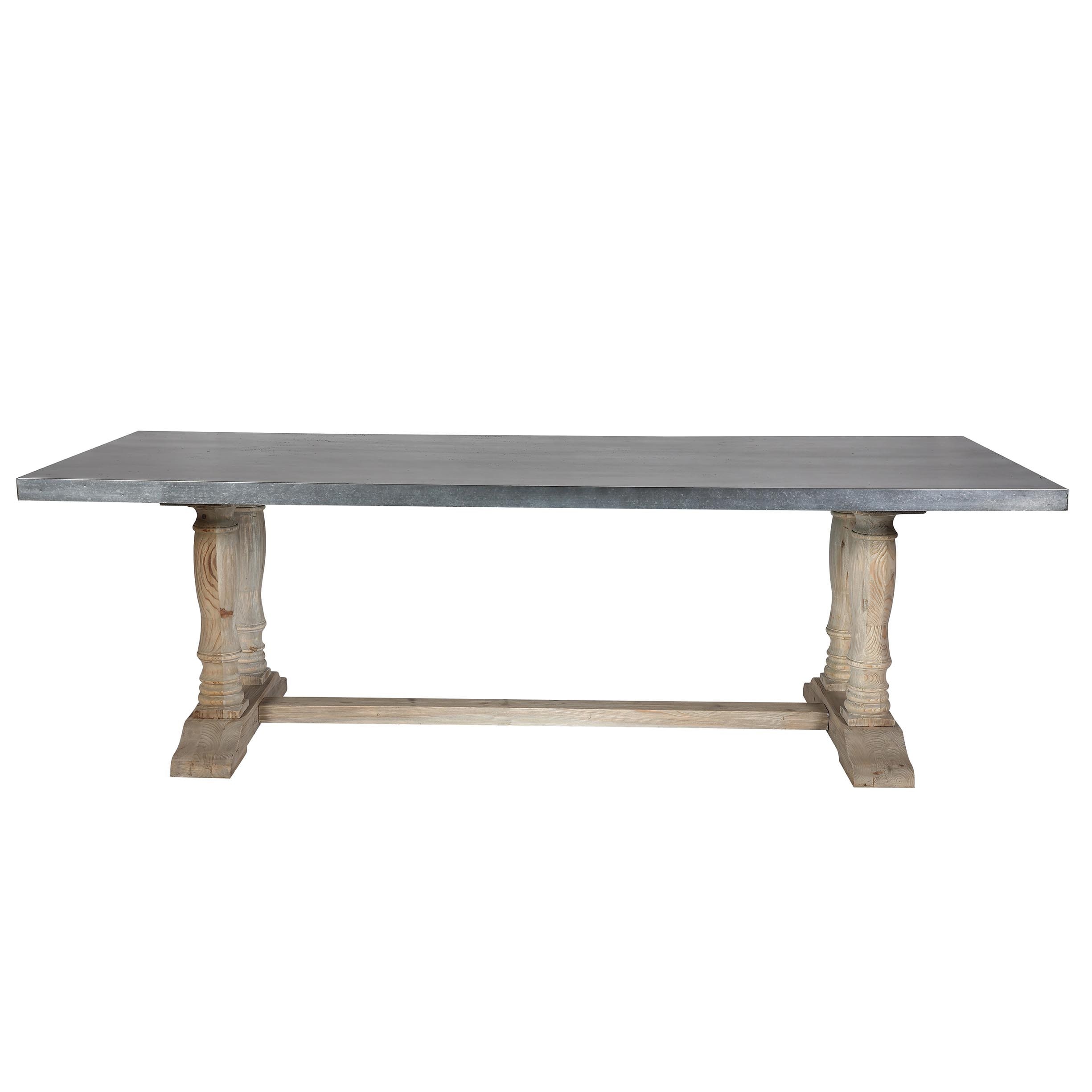 Shop Black Friday Deals On Aurelle Home Salvaged French Country Zinc Top Dining Table Overstock 11939532