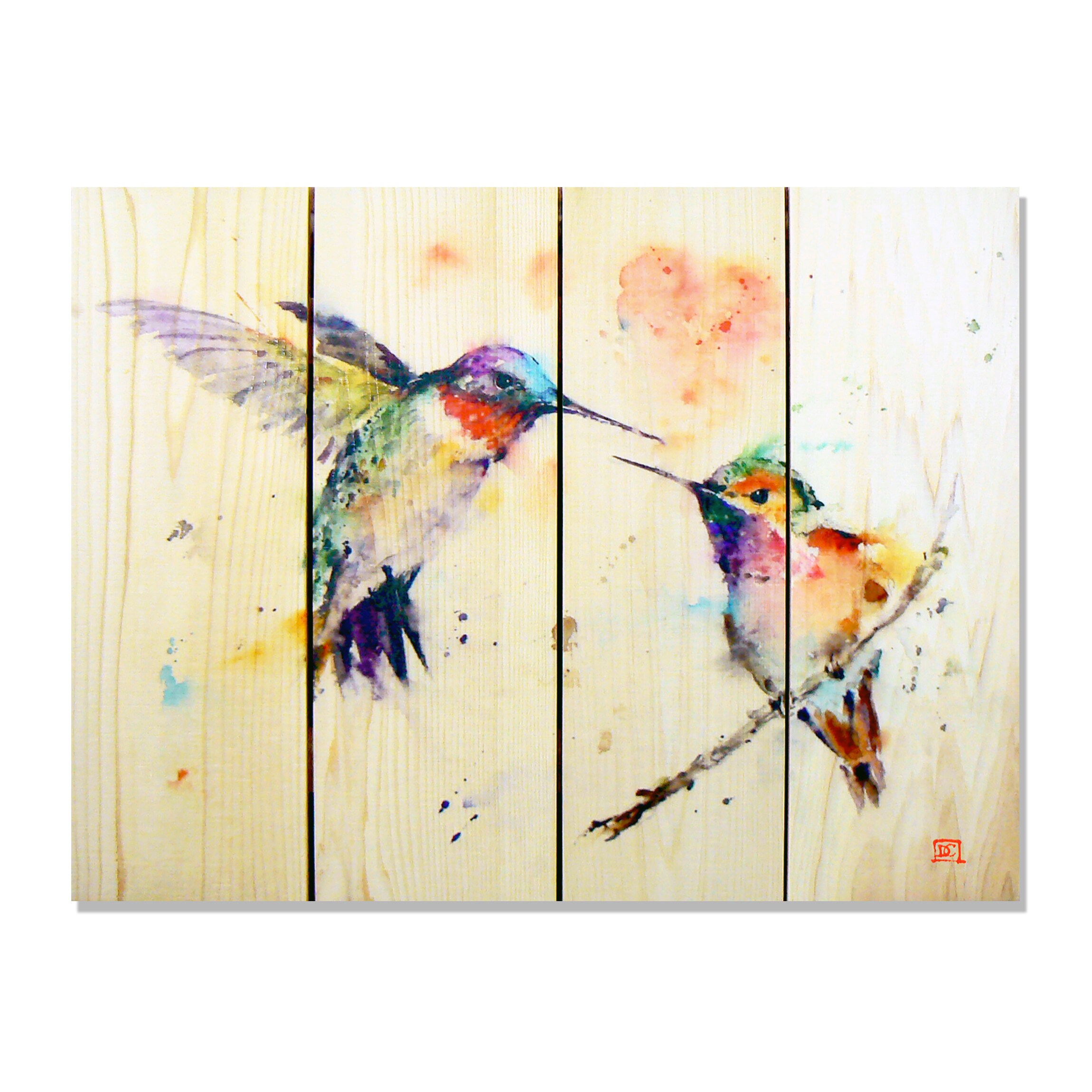 Shop Gizaun Art Dean Crouser Love Bird Full Color Cedar 22 Inch