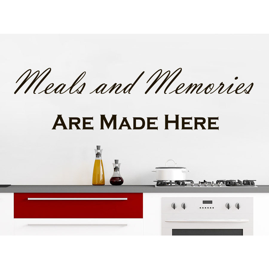 Shop Quote Meals And Memories Are Made Here Wall Art Sticker Decal Overstock