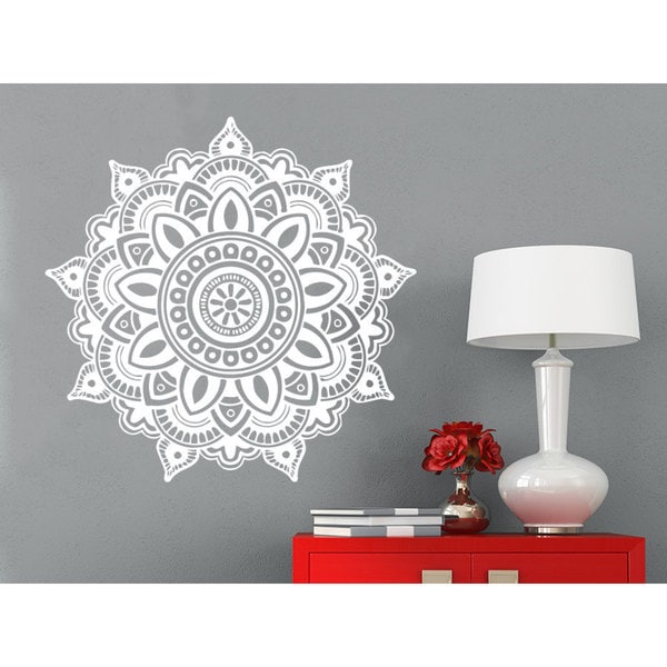 Lotus Flower Wall Art mandala namaste lotus flower wall art sticker decal white - free Lotus Flower Wall Art mandala namaste lotus flower wall art sticker decal white - free
