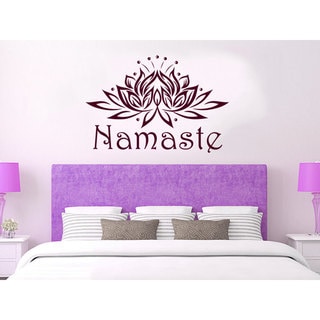 Namaste Lotus Flower Wall Art Sticker Decal Red - Bed Bath & Beyond ...