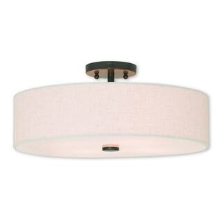 Livex Lighting Flush Mount Online At Livex Lighting Meridian English Bronze 4 Light Semi Flush Mount