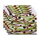 preview thumbnail 2 of 0, 18 x 14-inch Doodle Decorations Geometric Print Placemat (Set of 4) Green