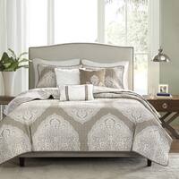madison park vivian polyester taupe solid tufted 7 piece madison park vivian polyester taupe solid tufted 7 piece