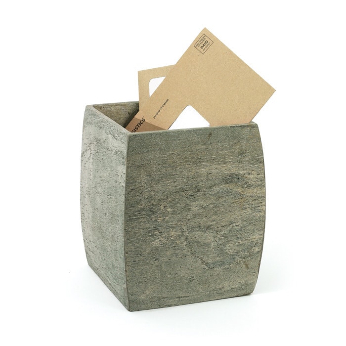 Sleek Natural Slate Waste Basket
