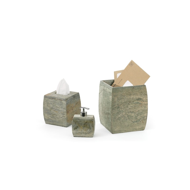 Grey Natural Slate Tissue Box