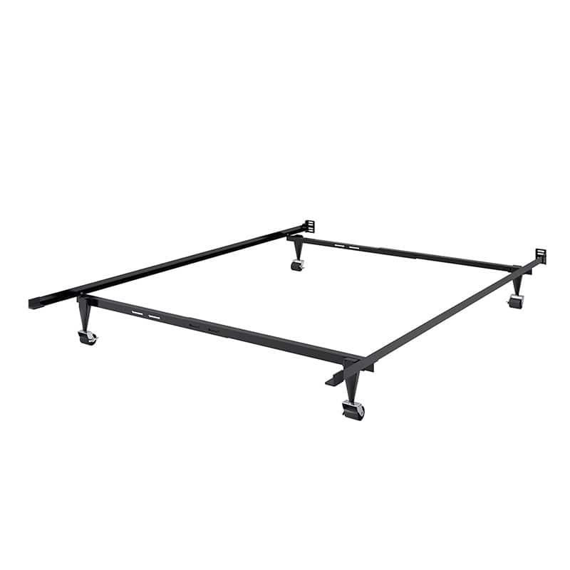 Black Metal Twin/Full Adjustable Bed Frame