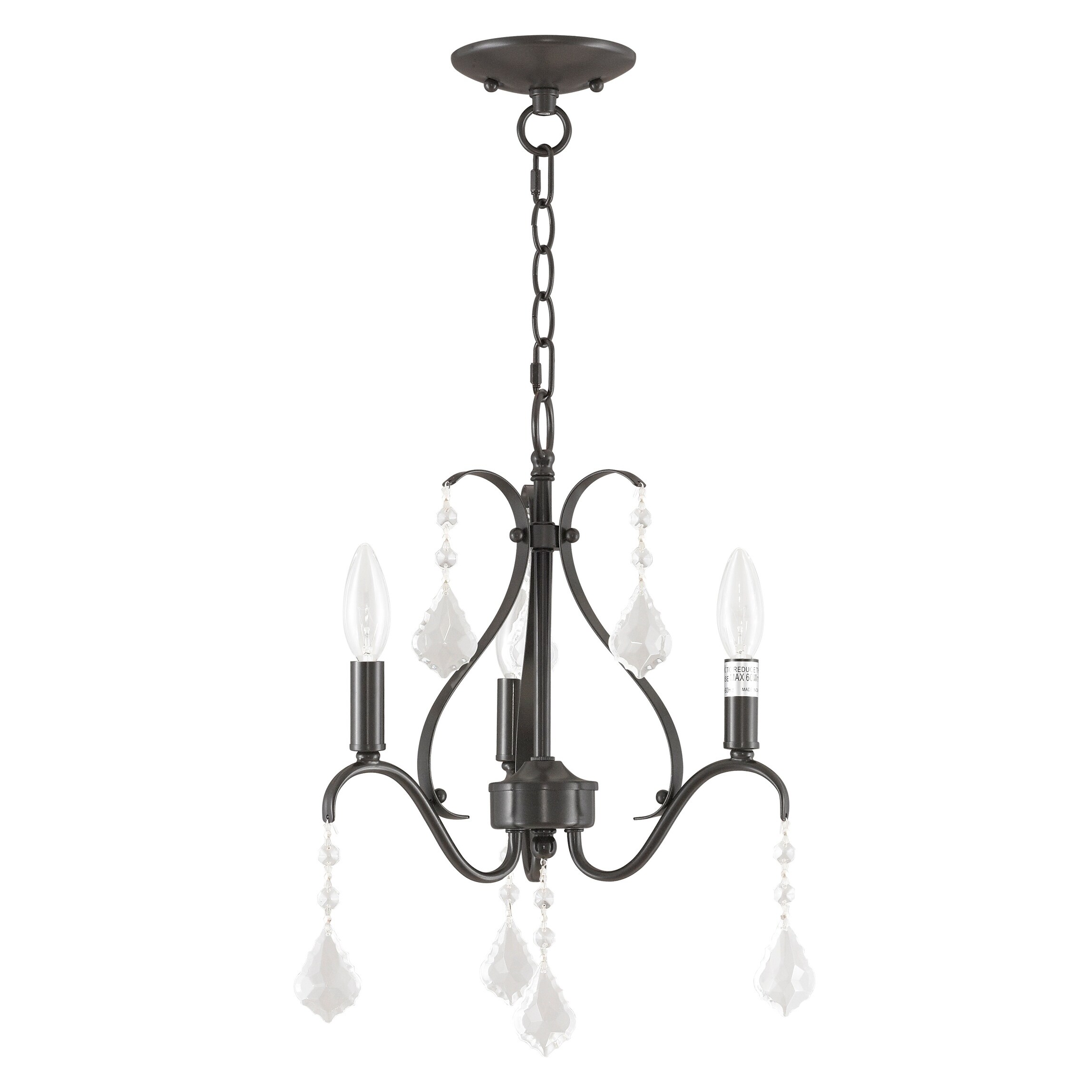 Livex Lighting Caterina English Bronze Crystal 3 Light Mini Chandelier Livex Lighting Caterina English Bronze Crystal 3 Light Mini Chandelier