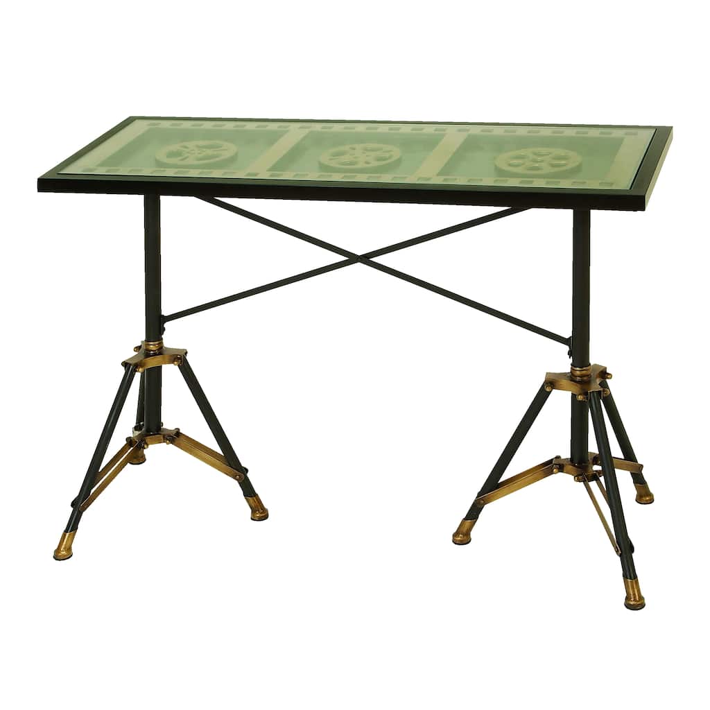 Metal Glass Table Fascinating Movie Reel Table