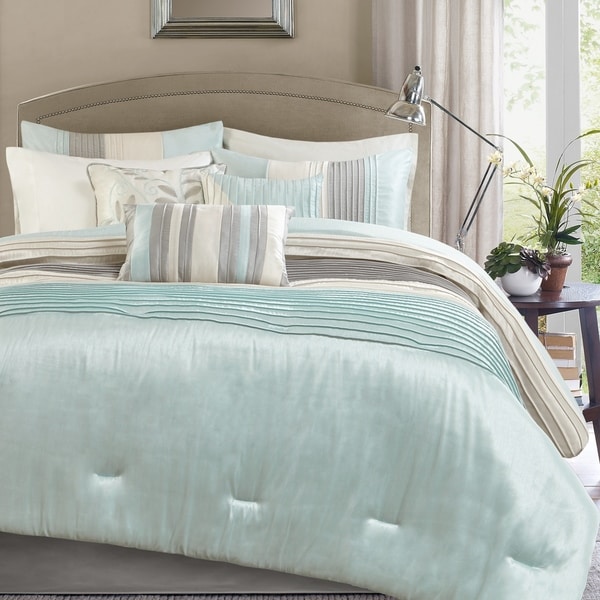 Madison Park Eastridge Aqua 7-piece Comforter Set