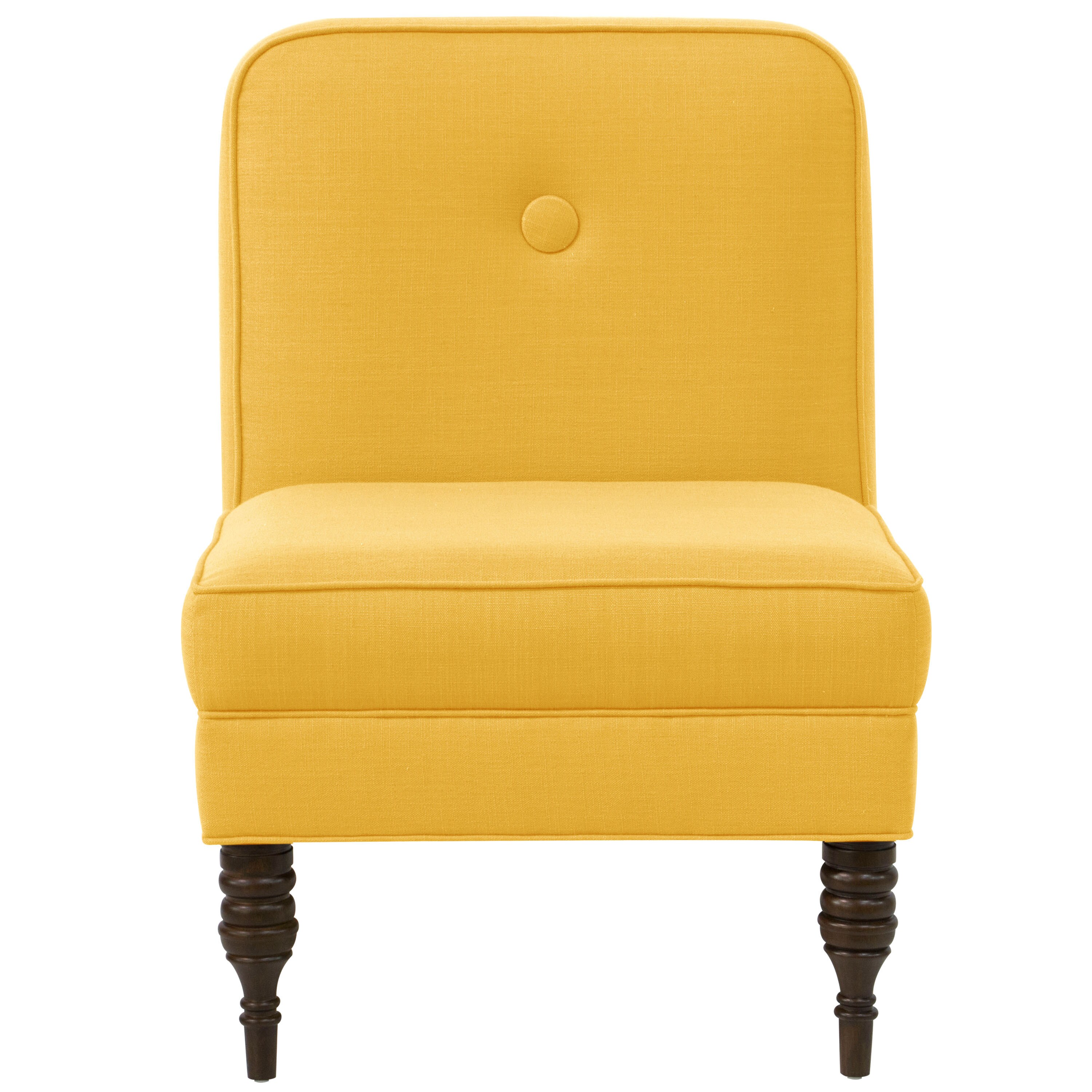 Shop Angelo Home French Yellow Upholstered Button Accent Chair
