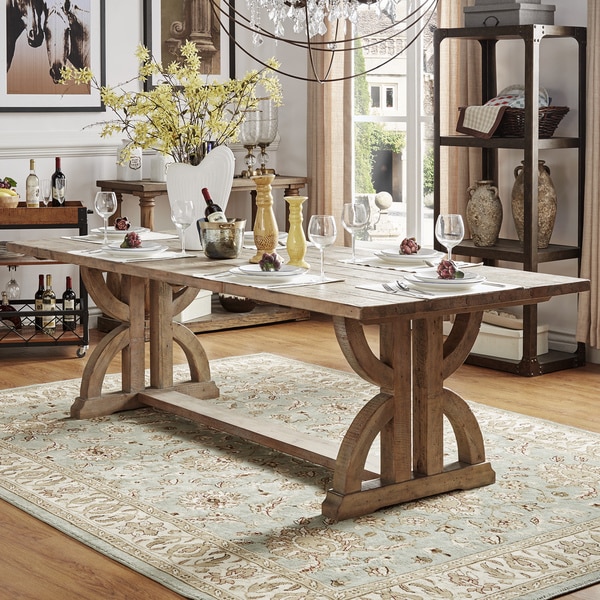 Paloma Reclaimed Wood Rectangular Trestle Table by iNSPIRE ...