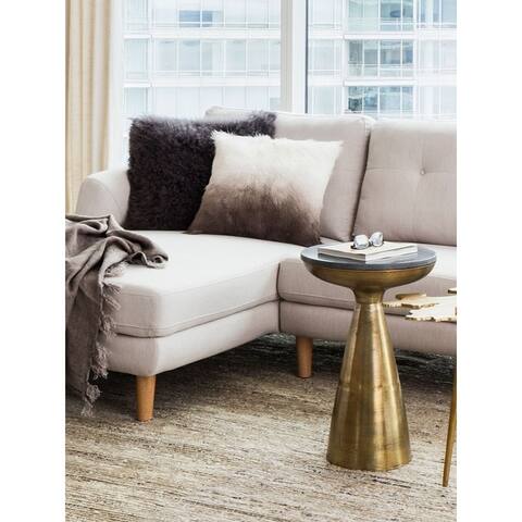 Aurelle Home Brass Vintage Metal Side Table