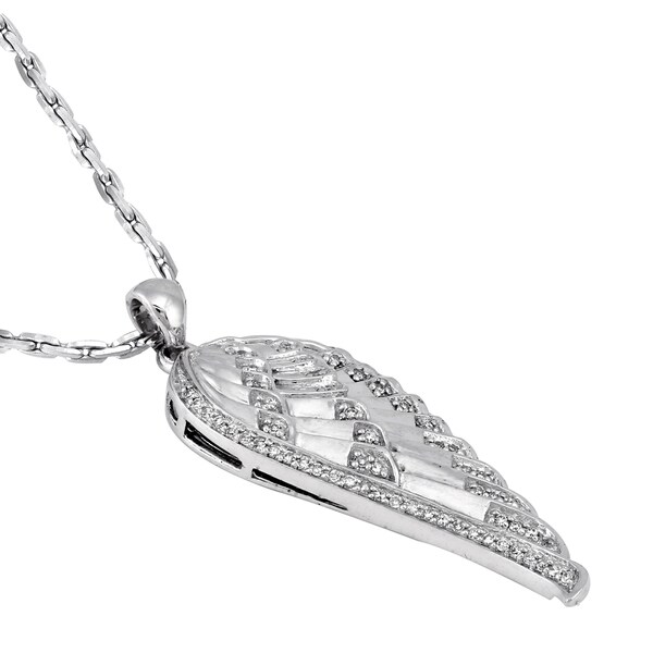 Angel wing with clasp Silver plated 45 mm long in total.