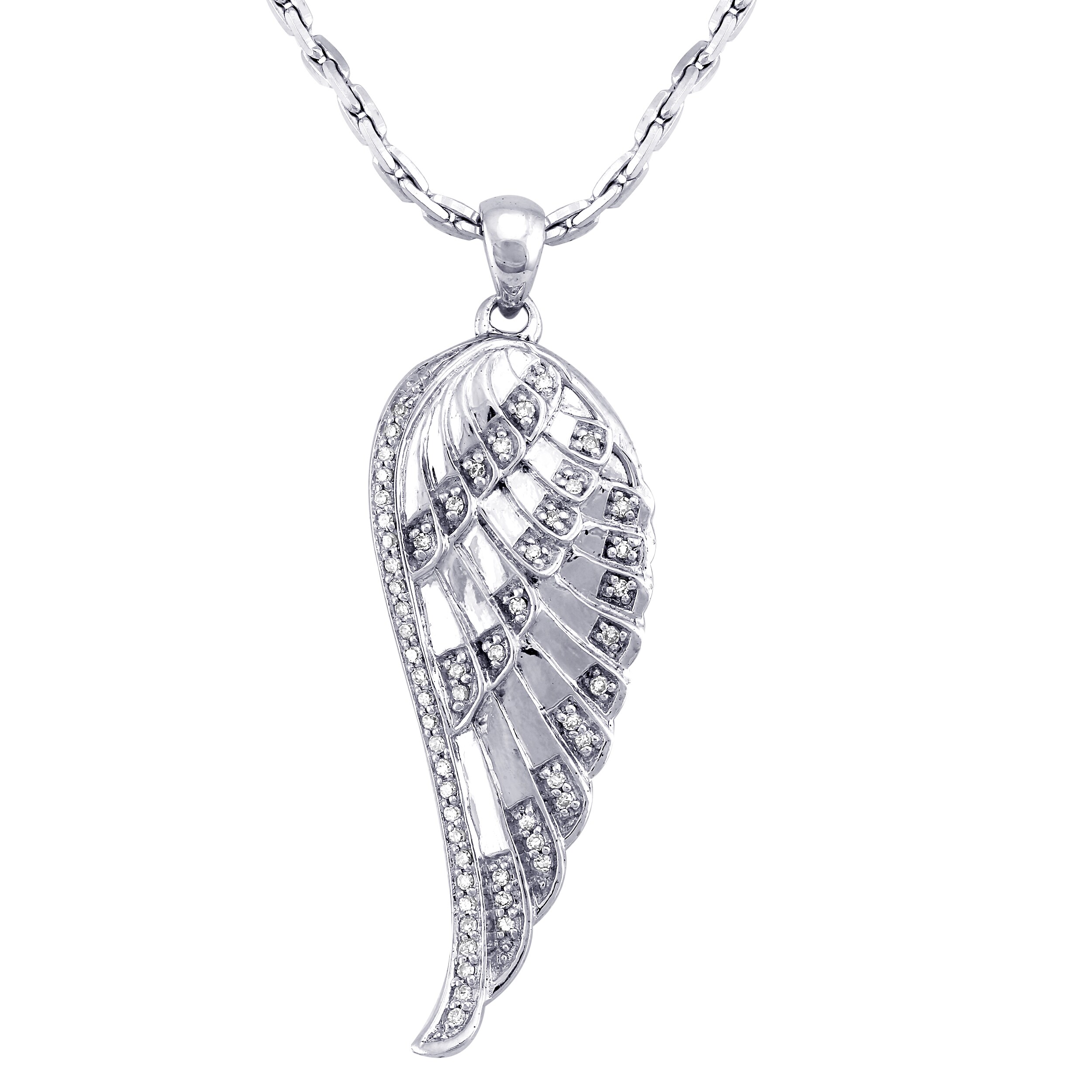 Angel wing with clasp Silver plated 45 mm long in total.