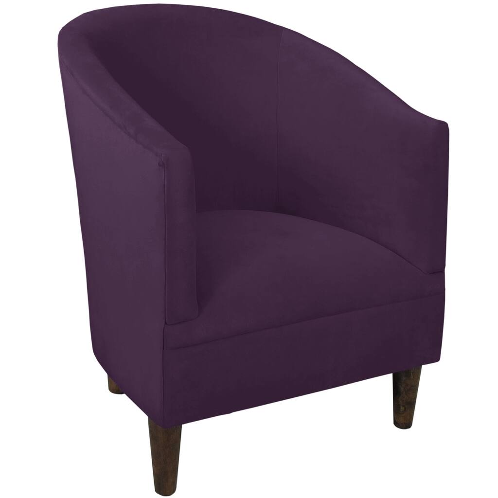 Skyline Furniture Espresso/Aubergine Velvet/Polyester/Polyurethane/Pine Tub Chair - N/A