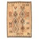 preview thumbnail 1 of 1, Handmade One-of-a-Kind Wool Mimana Kilim (Afghanistan) - 2'9 x 4'1