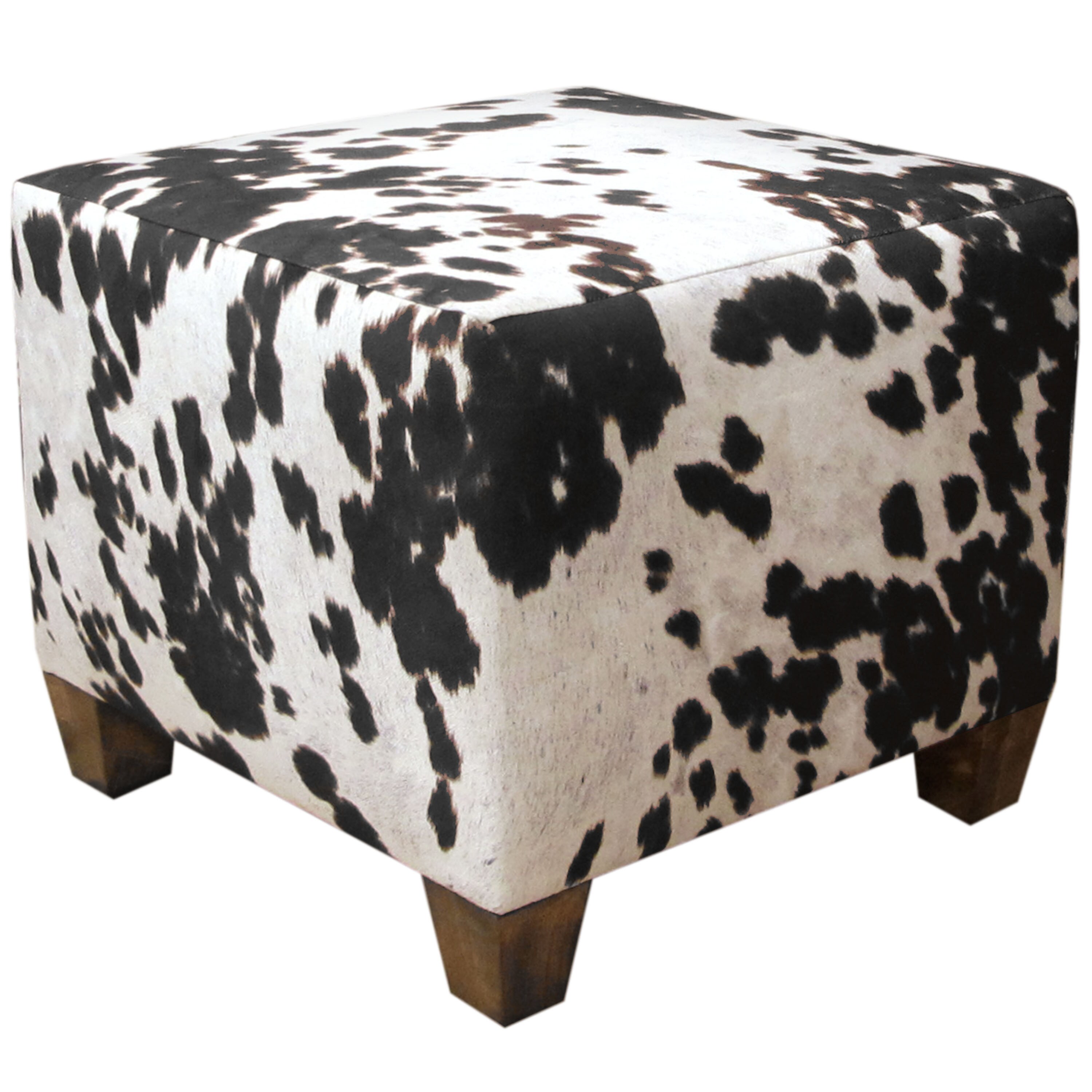 Shop Skyline Furniture Domino Animal Print Fabric Ottoman Free