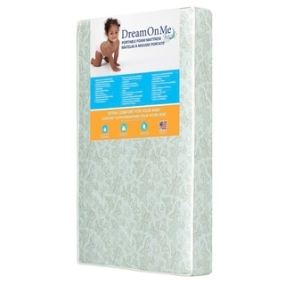 Dream On Me Butterfly 3 inches Two-Sided Fiber Portable Mini Crib Mattress