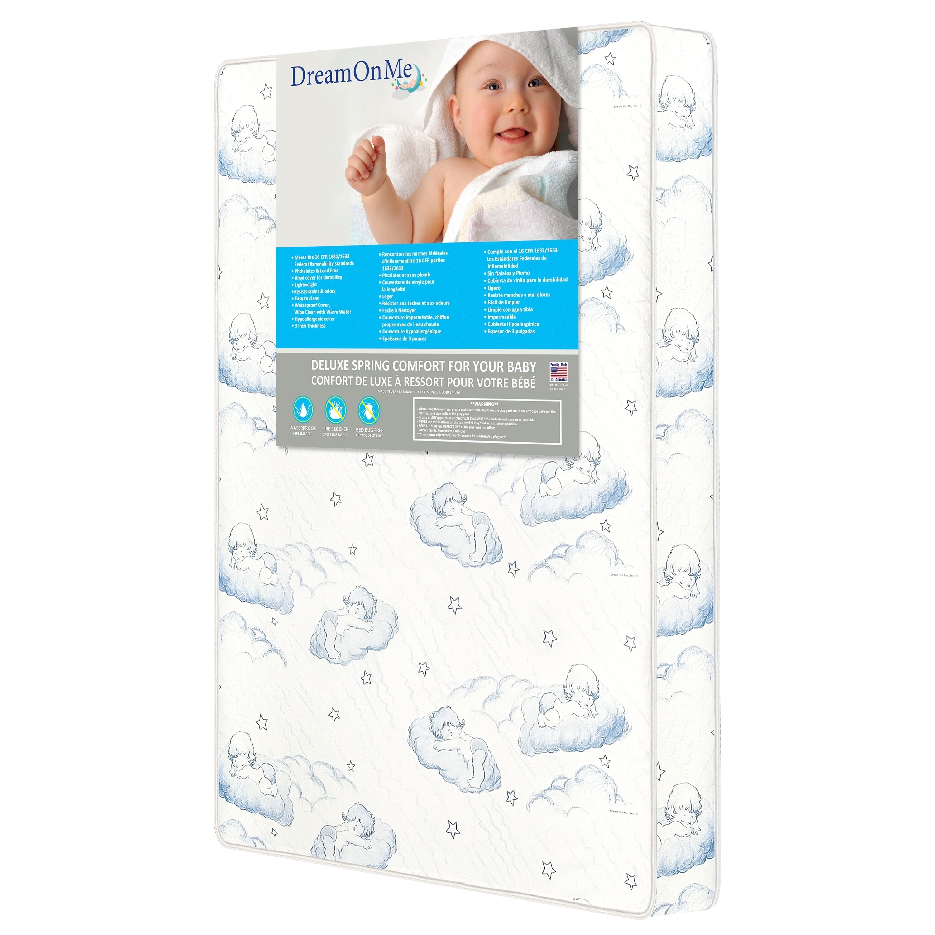 Shop Dream On Me 3 Spring Coil Mini Portable Crib Mattress