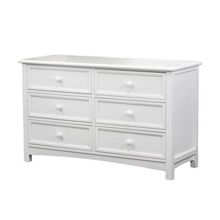 Mia Moda Peyton White Wood Double Dresser
